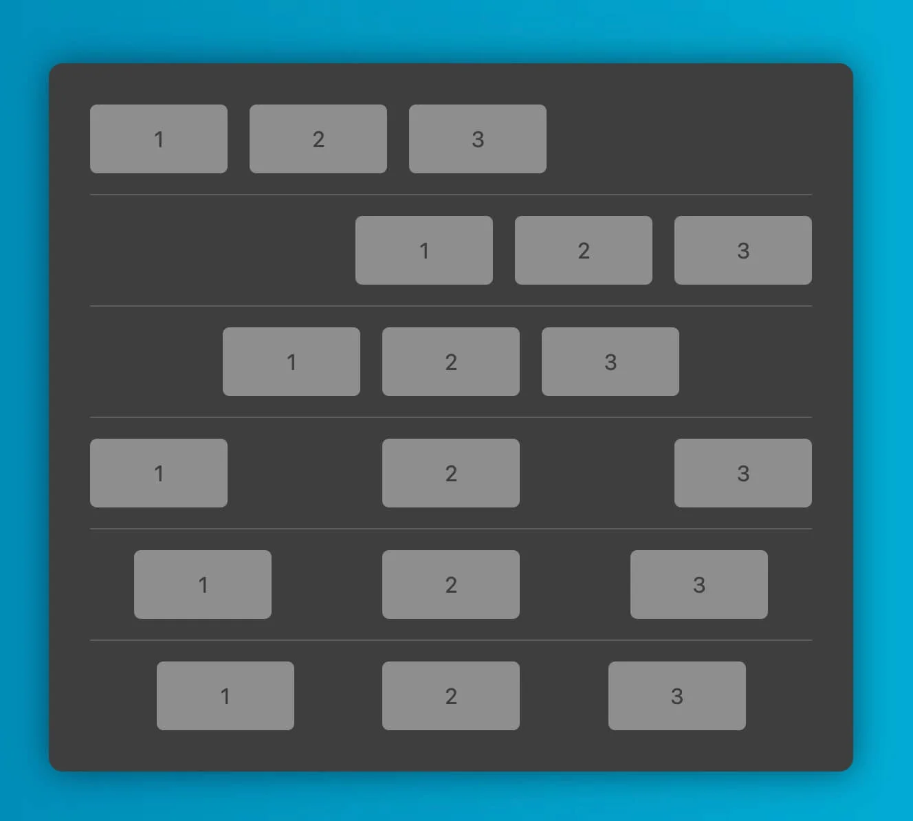 flexbox justify content
